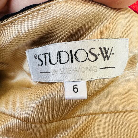 Studios-W by Sue Wong Black Lace Beaded Mini Dress – Size 6 Excellent Condition - Picture 7 of 10